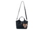 Lucky Bees Bolsa de Hombro Celeste Black, Bolso Elegante de Cuero de Polivinilo para Mujer, Accesorio de Moda Versátil y Sofisticado